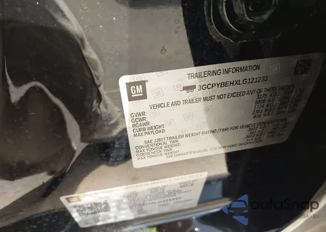 2020 Chevrolet Silverado 1500 4Wd Short Bed Custom z USA, uszkodzony, nr VIN 3GCPYBEHXLG121233